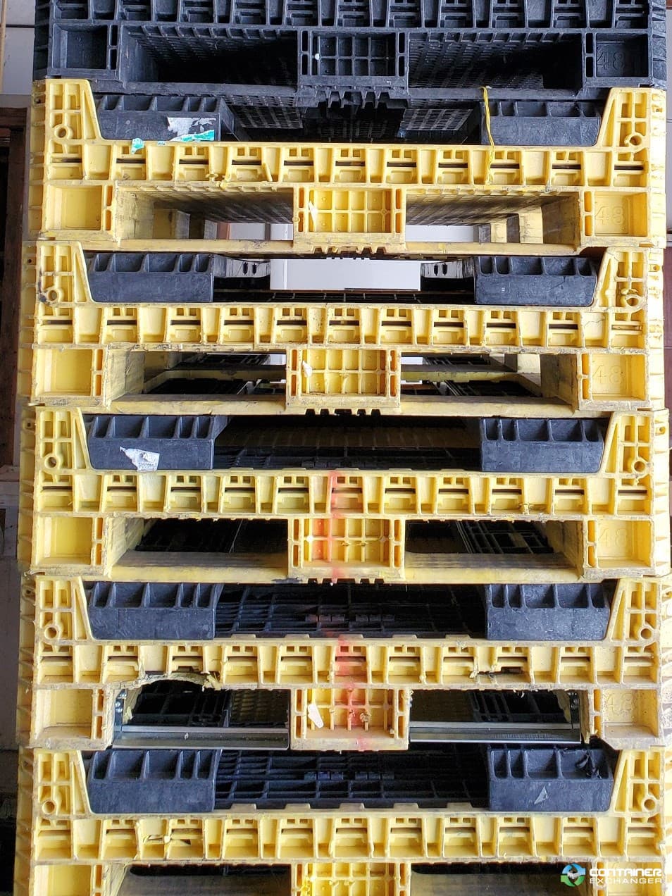 Pallet Containers For Sale: Refurbished 62x48x25 Mixed Color Bulk Bins Drop Doors on 48" side Ohio In Ohio - image 1 Pallet Containers For Sale: Refurbished 62x48x25 Mixed Color Bulk Bins Drop Doors on 48" side Ohio In Ohio - image 1