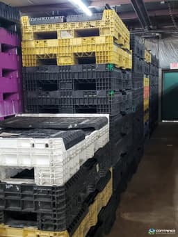 Pallet Containers For Sale: Used 64x48x34 Mixed Color 4 Drop Door Bulk Bins Ohio In Ohio - image  2 Pallet Containers For Sale: Used 64x48x34 Mixed Color 4 Drop Door Bulk Bins Ohio In Ohio - image  2