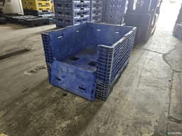 Pallet Containers For Sale: Refurbished 57x48x34 All Blue Buckhorn with Drop Doors Ohio In Ohio - image  2 Pallet Containers For Sale: Refurbished 57x48x34 All Blue Buckhorn with Drop Doors Ohio In Ohio - image  2