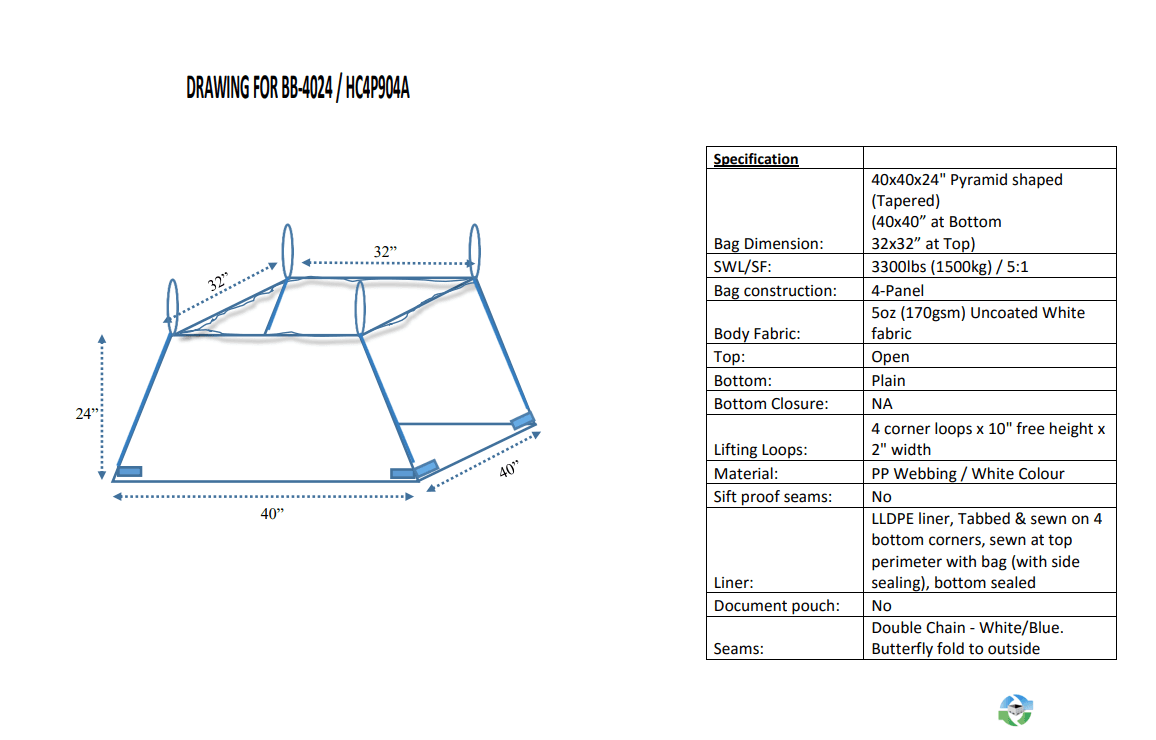 Bulk Bags - FIBC For Sale: New 40x40x24 Pyramid Shaped Concrete Wash Out Bulk Bags New Jersey In New Jersey - image 1 Bulk Bags - FIBC For Sale: New 40x40x24 Pyramid Shaped Concrete Wash Out Bulk Bags New Jersey In New Jersey - image 1