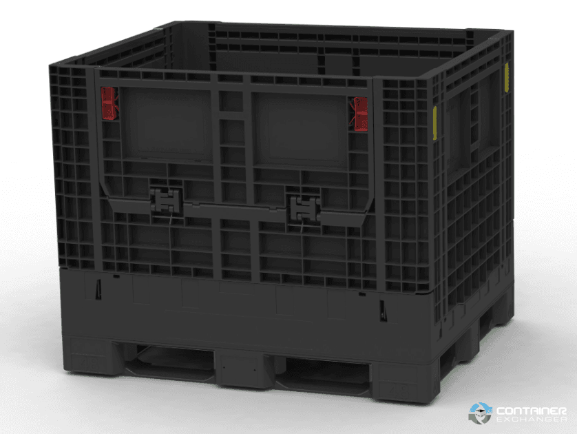 Pallet Containers For Sale: New Monoflo 48x40x39 Collapsible Bulk Containers with Drop Doors Grey Virginia In Virginia - image 1 Pallet Containers For Sale: New Monoflo 48x40x39 Collapsible Bulk Containers with Drop Doors Grey Virginia In Virginia - image 1