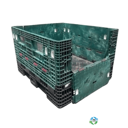 Pallet Containers For Sale: Used 56x48x34 Collapsible Bulk Containers with Drop Doors Black and Mixed Colors Michigan In Michigan - image  1 Pallet Containers For Sale: Used 56x48x34 Collapsible Bulk Containers with Drop Doors Black and Mixed Colors Michigan In Michigan - image  1
