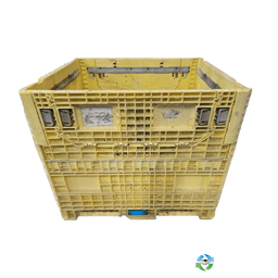 Pallet Containers For Sale: Refurbished 45x48x39 Collapsible Bulk Containers Yellow 2 Drop Downs Ohio In Ohio - image 1 Pallet Containers For Sale: Refurbished 45x48x39 Collapsible Bulk Containers Yellow 2 Drop Downs Ohio In Ohio - image 1