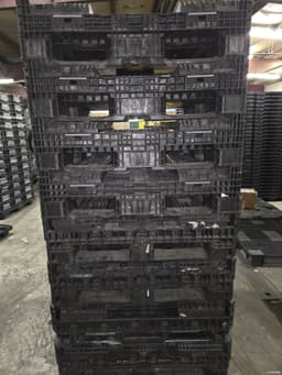 Pallet Containers For Sale: Refurbished 45x48x25 Collapsible Bulk Containers All Black with Drop Doors Ohio In Ohio - image 3 Pallet Containers For Sale: Refurbished 45x48x25 Collapsible Bulk Containers All Black with Drop Doors Ohio In Ohio - image 3