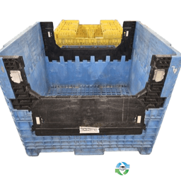 Pallet Containers For Sale: Refurbished 45x48x39 Collapsible Bulk Container Mixed Color with 2 Drop Doors 48" Side Ohio In Ohio - image  1 Pallet Containers For Sale: Refurbished 45x48x39 Collapsible Bulk Container Mixed Color with 2 Drop Doors 48" Side Ohio In Ohio - image  1