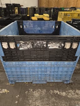 Pallet Containers For Sale: Refurbished 45x48x39 Collapsible Bulk Container Mixed Color with 2 Drop Doors 48" Side Ohio In Ohio - image  2 Pallet Containers For Sale: Refurbished 45x48x39 Collapsible Bulk Container Mixed Color with 2 Drop Doors 48" Side Ohio In Ohio - image  2