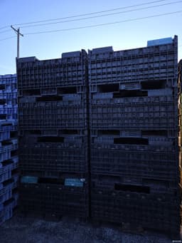 Pallet Containers For Sale: Refurbished 45x48x39 Collapsible Bulk Container Mixed Color with 2 Drop Doors 48" Side Ohio In Ohio - image  3 Pallet Containers For Sale: Refurbished 45x48x39 Collapsible Bulk Container Mixed Color with 2 Drop Doors 48" Side Ohio In Ohio - image  3