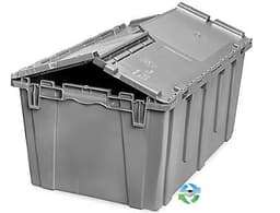 Stack & Nest Totes For Sale: Used Orbis 21x15x12 Stack and Nest Attached Lid Container Indiana In Indiana - image 2 Stack & Nest Totes For Sale: Used Orbis 21x15x12 Stack and Nest Attached Lid Container Indiana In Indiana - image 2