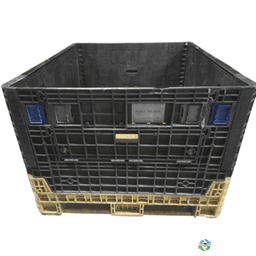 Pallet Containers For Sale: Refurbished 62x48x34 Collapsible Bulk Container with 2 Drop Doors Ohio In Ohio - image 1 Pallet Containers For Sale: Refurbished 62x48x34 Collapsible Bulk Container with 2 Drop Doors Ohio In Ohio - image 1