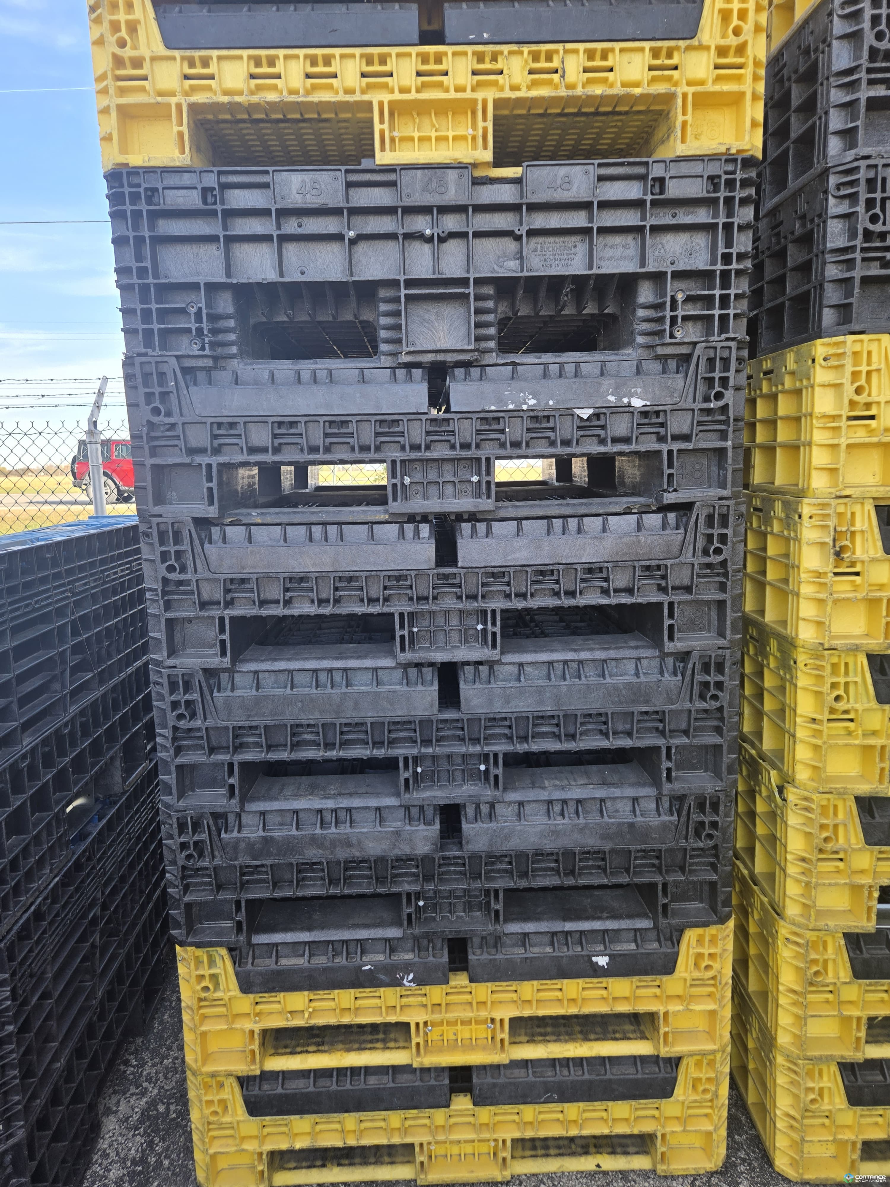 Pallet Containers For Sale: Refurbished 62x48x34 Collapsible Bulk Container with 2 Drop Doors Ohio In Ohio - image 3 Pallet Containers For Sale: Refurbished 62x48x34 Collapsible Bulk Container with 2 Drop Doors Ohio In Ohio - image 3