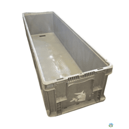Stacking Totes For Sale: Used Gray 48x15x11 Orbis Reinforced Bottom Ohio In Ohio - image 1 Stacking Totes For Sale: Used Gray 48x15x11 Orbis Reinforced Bottom Ohio In Ohio - image 1