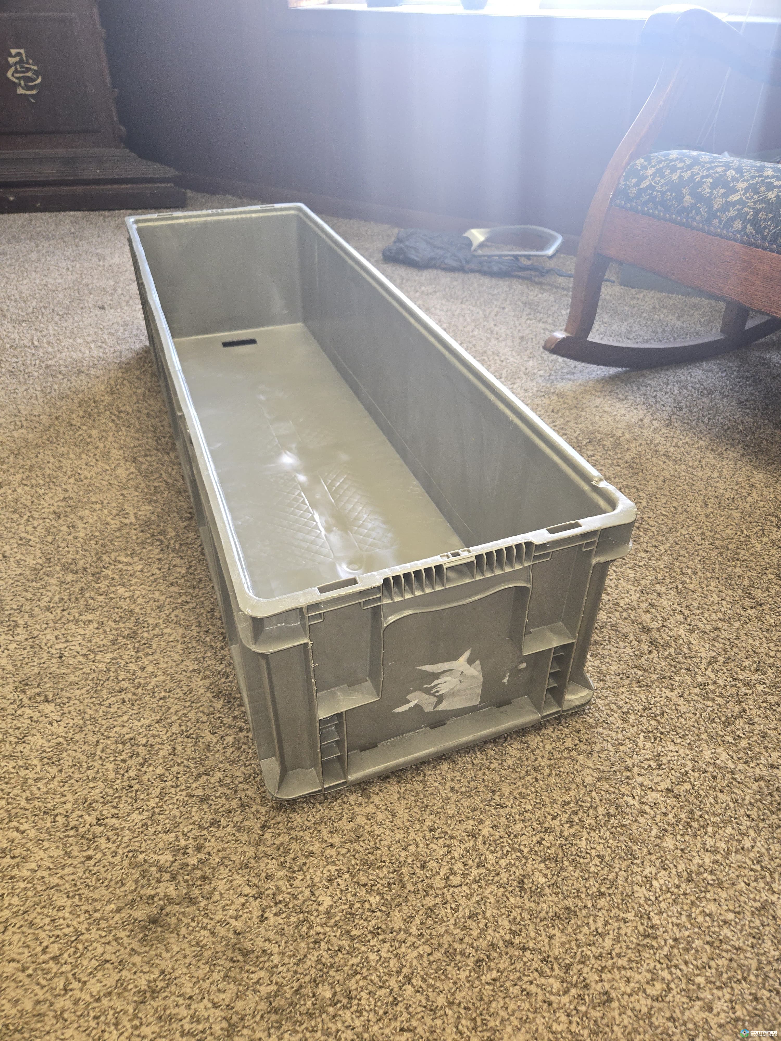 Stacking Totes For Sale: Used Gray 48x15x11 Orbis Reinforced Bottom Ohio In Ohio - image 2 Stacking Totes For Sale: Used Gray 48x15x11 Orbis Reinforced Bottom Ohio In Ohio - image 2