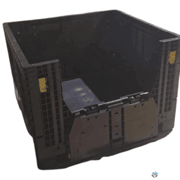 Pallet Containers For Sale: New Black 44.5x48x34 Monoflo Collapsible Bulk Containers Indiana In Indiana - image 1 Pallet Containers For Sale: New Black 44.5x48x34 Monoflo Collapsible Bulk Containers Indiana In Indiana - image 1