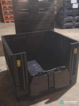 Pallet Containers For Sale: New Black 44.5x48x34 Monoflo Collapsible Bulk Containers Indiana In Indiana - image 2 Pallet Containers For Sale: New Black 44.5x48x34 Monoflo Collapsible Bulk Containers Indiana In Indiana - image 2