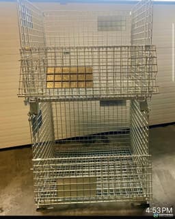 Wire Baskets For Sale: USED 36x36x34 COLLAPSIBLE WIRE BINS ONTARIO In Ontario - image 2 Wire Baskets For Sale: USED 36x36x34 COLLAPSIBLE WIRE BINS ONTARIO In Ontario - image 2