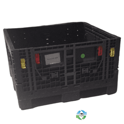 Pallet Containers For Sale: Refurbished 44.5x48x27 Collapsible Bulk Containers with Drop Doors Indiana In Indiana - image 1 Pallet Containers For Sale: Refurbished 44.5x48x27 Collapsible Bulk Containers with Drop Doors Indiana In Indiana - image 1