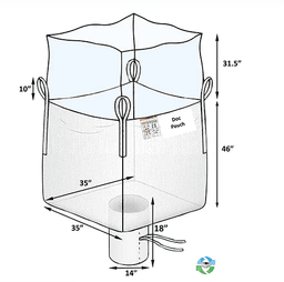 Bulk Bags - FIBC For Sale: NEW 35x35x46 Duffle Top Spout Bottom Bulk Bags Ohio California In New Jersey - image 1 Bulk Bags - FIBC For Sale: NEW 35x35x46 Duffle Top Spout Bottom Bulk Bags Ohio California In New Jersey - image 1
