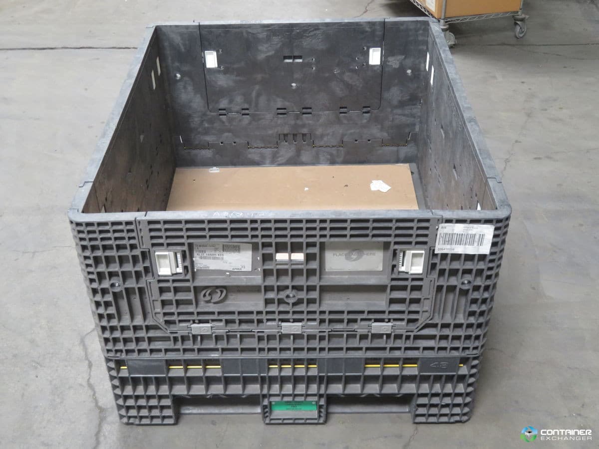 Pallet Containers For Sale: Used 56x48x34 Collapsible Bulk Containers w. Drop Doors Texas In Texas - image  2 Pallet Containers For Sale: Used 56x48x34 Collapsible Bulk Containers w. Drop Doors Texas In Texas - image  2