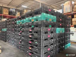Pallet Containers For Sale: Used 56x48x34 Collapsible Bulk Containers w. Drop Doors Texas In Texas - image  3 Pallet Containers For Sale: Used 56x48x34 Collapsible Bulk Containers w. Drop Doors Texas In Texas - image  3