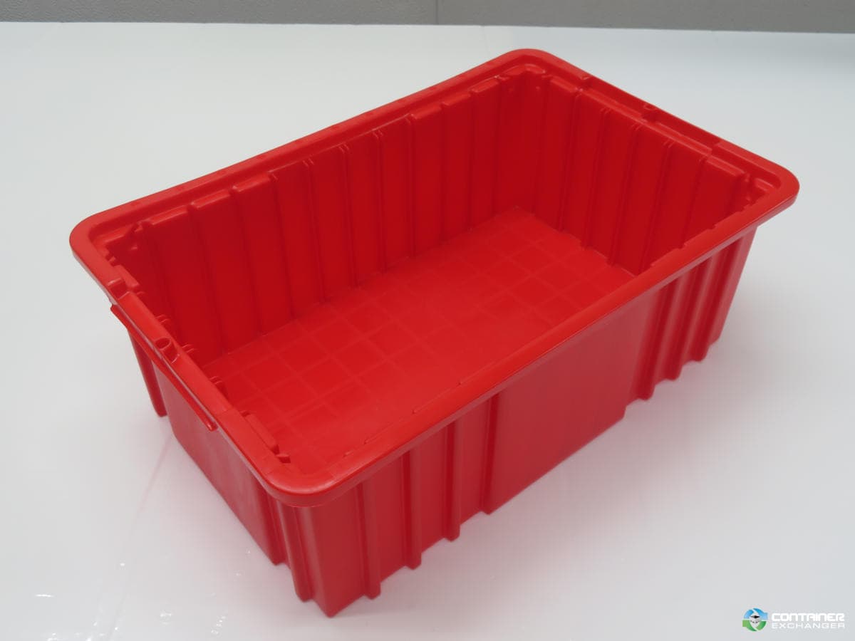 Stacking Totes For Sale: Used 16.5x11x6 Red And Blue Divider Boxes Texas In Texas - image 2 Stacking Totes For Sale: Used 16.5x11x6 Red And Blue Divider Boxes Texas In Texas - image 2