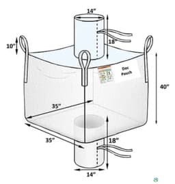 Bulk Bags - FIBC For Sale: New 35x35x40 Spout Top and Bottom Bulk Bags Ohio. In Ohio - image  2 Bulk Bags - FIBC For Sale: New 35x35x40 Spout Top and Bottom Bulk Bags Ohio. In Ohio - image  2