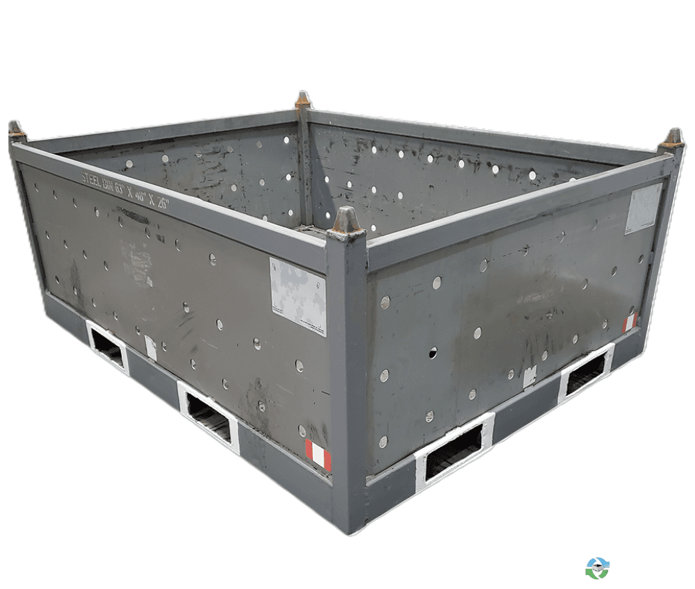 Metal Bins For Sale: Used 63x48x26 Steel Tubs No Drop Doors Ohio In Ohio - image 1 Metal Bins For Sale: Used 63x48x26 Steel Tubs No Drop Doors Ohio In Ohio - image 1
