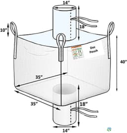Bulk Bags - FIBC For Sale: New 35x35x40 Bulk Bags Spout Top Spout Bottom Sift Proof NJ, GA and CA locations In New Jersey - image  1 Bulk Bags - FIBC For Sale: New 35x35x40 Bulk Bags Spout Top Spout Bottom Sift Proof NJ, GA and CA locations In New Jersey - image  1