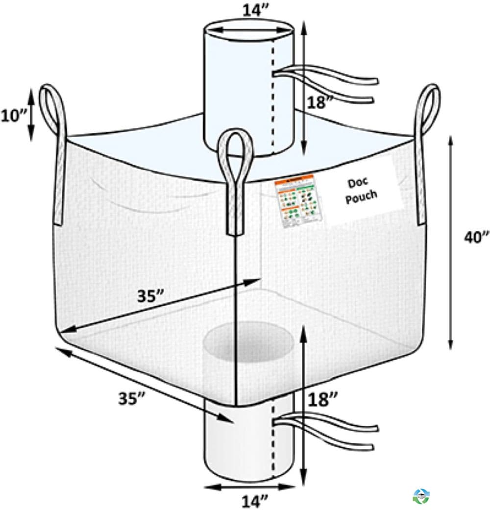 Bulk Bags - FIBC For Sale: New 35x35x40 Bulk Bags Spout Top Spout Bottom Sift Proof NJ, GA and CA locations In New Jersey - image  1 Bulk Bags - FIBC For Sale: New 35x35x40 Bulk Bags Spout Top Spout Bottom Sift Proof NJ, GA and CA locations In New Jersey - image  1