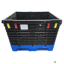 Pallet Containers For Sale: Refurbished 45x48x42 Blue Base Black Door Monoflo's (2) Drop Doors Ohio In Ohio - image  1 Pallet Containers For Sale: Refurbished 45x48x42 Blue Base Black Door Monoflo's (2) Drop Doors Ohio In Ohio - image  1