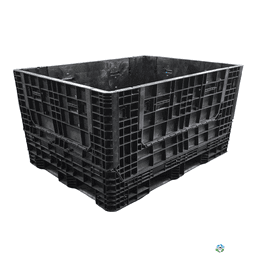 Pallet Containers For Sale: Used Buckhorn 64x48x34 Collapsible Bulk Containers 4 Drop Doors Black In Ohio - image 1 Pallet Containers For Sale: Used Buckhorn 64x48x34 Collapsible Bulk Containers 4 Drop Doors Black In Ohio - image 1