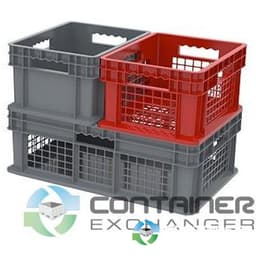 Stacking Totes For Sale: New 24x16x16 Stacking Totes Ventilated Mesh Sides & Mesh Bottom Ohio In Ohio - image  3 Stacking Totes For Sale: New 24x16x16 Stacking Totes Ventilated Mesh Sides & Mesh Bottom Ohio In Ohio - image  3
