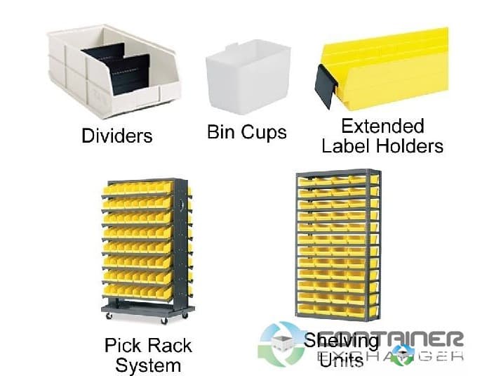 Organizer Bins For Sale: New 18x11x4 Hopper Front Shelf Storage Bins with Optional Shelving Ohio In Ohio - image  2 Organizer Bins For Sale: New 18x11x4 Hopper Front Shelf Storage Bins with Optional Shelving Ohio In Ohio - image  2