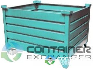 Metal Bins For Sale: NEW 36.5x31.5x24 Corrugated Solid Sided Metal Bulk Containers Wisconsin In Wisconsin - image 2