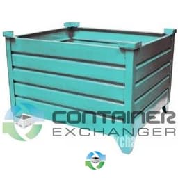 Metal Bins For Sale: NEW 36.5x36.5x24 Corrugated Solid Sided Metal Bulk Containers Wisconsin In Wisconsin - image  1 Metal Bins For Sale: NEW 36.5x36.5x24 Corrugated Solid Sided Metal Bulk Containers Wisconsin In Wisconsin - image  1