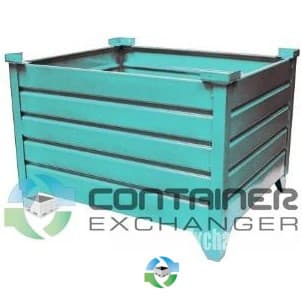 Metal Bins For Sale: NEW 36.5x36.5x24 Corrugated Solid Sided Metal Bulk Containers Wisconsin In Wisconsin - image  1 Metal Bins For Sale: NEW 36.5x36.5x24 Corrugated Solid Sided Metal Bulk Containers Wisconsin In Wisconsin - image  1