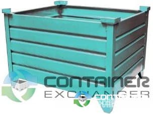 Metal Bins For Sale: NEW 36.5x36.5x24 Corrugated Solid Sided Metal Bulk Containers Wisconsin In Wisconsin - image  2 Metal Bins For Sale: NEW 36.5x36.5x24 Corrugated Solid Sided Metal Bulk Containers Wisconsin In Wisconsin - image  2