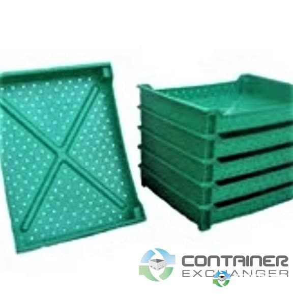 Food Totes & Trays For Sale: New 23.5x18x4 Green Berry Trays- Stackable British Columbia In British Columbia - image  2 Food Totes & Trays For Sale: New 23.5x18x4 Green Berry Trays- Stackable British Columbia In British Columbia - image  2