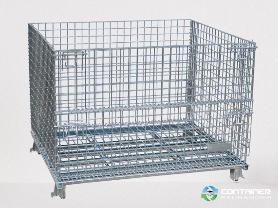 Wire Baskets For Sale: New 48x40x36 Wire Basket Stackable Collapsible with Drop Gate Illinois In Pennsylvania - image 3