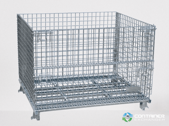 Wire Baskets For Sale: New 48x40x36 Wire Basket Stackable Collapsible with Drop Gate Illinois In Illinois - image  3 Wire Baskets For Sale: New 48x40x36 Wire Basket Stackable Collapsible with Drop Gate Illinois In Illinois - image  3