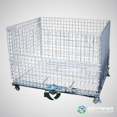 Wire Baskets For Sale: New 48x40x42 XL Wire Basket Stackable Collapsible Illinois In Illinois - image  1 Wire Baskets For Sale: New 48x40x42 XL Wire Basket Stackable Collapsible Illinois In Illinois - image  1