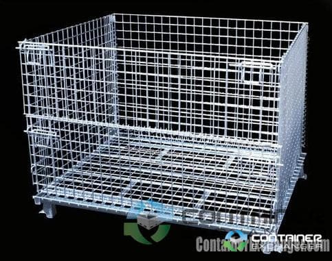 Wire Baskets For Sale: New 48x40x42 XL Wire Basket Stackable Collapsible Illinois In Illinois - image  2 Wire Baskets For Sale: New 48x40x42 XL Wire Basket Stackable Collapsible Illinois In Illinois - image  2