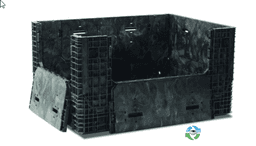 Pallet Containers For Sale: New Buckhorn 64.5x48x34 Collapsible Bulk Containers 4 Drop Doors In Georgia - image  1 Pallet Containers For Sale: New Buckhorn 64.5x48x34 Collapsible Bulk Containers 4 Drop Doors In Georgia - image  1
