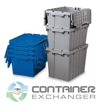 Stack & Nest Totes For Sale: NEW 21.5x15x9 Stack & Nest Totes- Attached Lid In Ohio - image 3