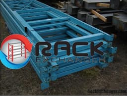 Uprights For Sale: Sections 20 ft x 44 in Pallet Rack w. 96 in Beams and Wire Decks In null - image  1 Uprights For Sale: Sections 20 ft x 44 in Pallet Rack w. 96 in Beams and Wire Decks In null - image  1
