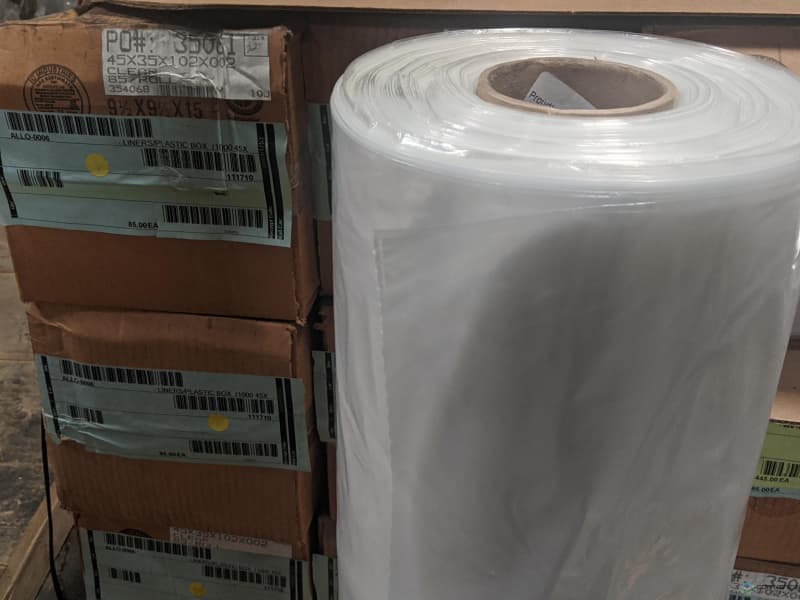 Gaylord Boxes For Sale: Poly Liners for Gaylord Boxes 85/roll In Virginia - image 1 Gaylord Boxes For Sale: Poly Liners for Gaylord Boxes 85/roll In Virginia - image 1