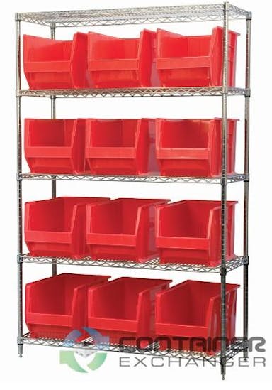 Organizer Bins For Sale: New 20x12x12 Akrobin Hopper Front Storage Bins In Ohio - image 3