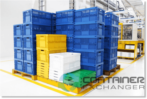 Stacking Totes For Sale: New 22x14x11 Collapsible Stacking Totes In Michigan - image  1 Stacking Totes For Sale: New 22x14x11 Collapsible Stacking Totes In Michigan - image  1