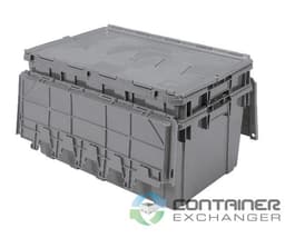 Stack & Nest Totes For Sale: NEW 27x17x12.5 Stack & Nest Totes- Attached Lid In Ohio - image  1 Stack & Nest Totes For Sale: NEW 27x17x12.5 Stack & Nest Totes- Attached Lid In Ohio - image  1