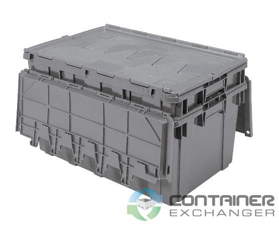 Stack & Nest Totes For Sale: NEW 27x17x12.5 Stack & Nest Totes- Attached Lid In Ohio - image  1 Stack & Nest Totes For Sale: NEW 27x17x12.5 Stack & Nest Totes- Attached Lid In Ohio - image  1
