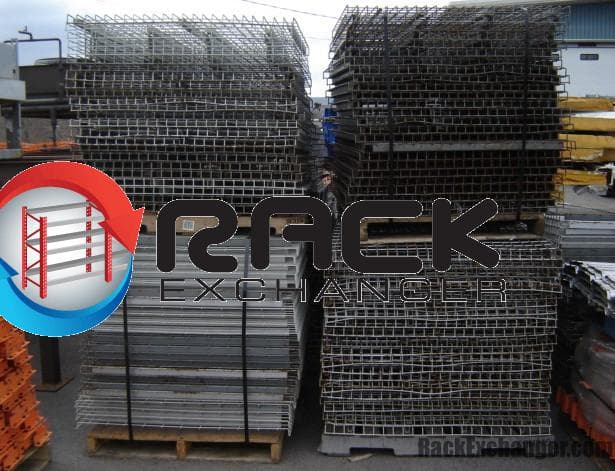 Uprights For Sale: Sections 20 ft x 44 in Pallet Rack w. 96 in Beams and Wire Decks In null - image  3 Uprights For Sale: Sections 20 ft x 44 in Pallet Rack w. 96 in Beams and Wire Decks In null - image  3